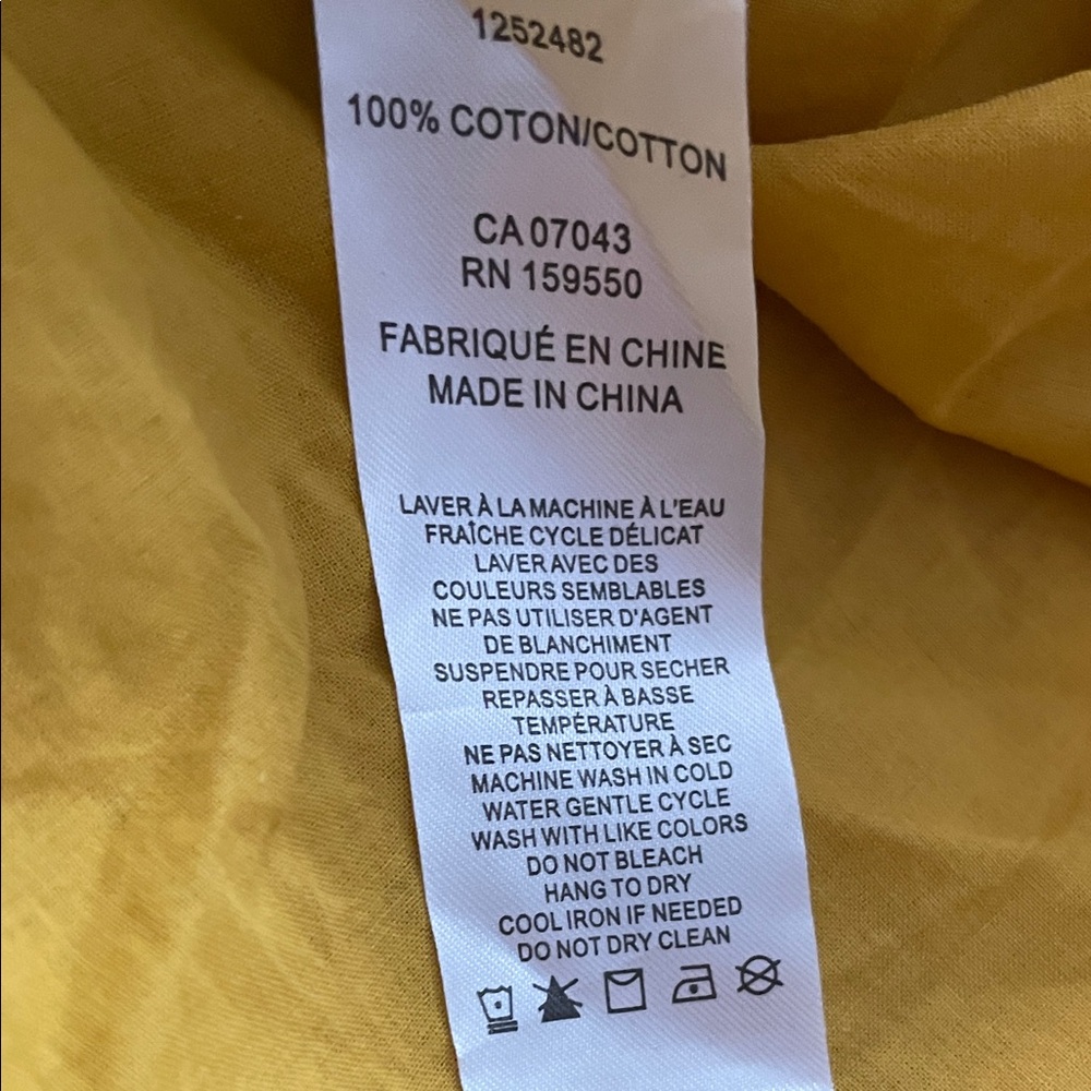 ⭐️NWT HOUSE OF HARLOW Yellow Eyelet Ruffle Cotton Babydoll Scallop Coastal Dress - Picture 16 of 16